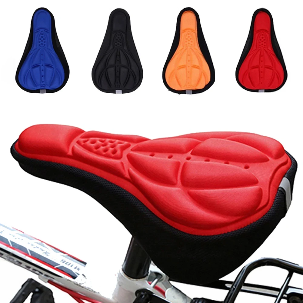 Bicycle Saddle 3D Soft Cycling Seat Cover MTB Mountain Bike Thickene Sponge Pad - £8.46 GBP