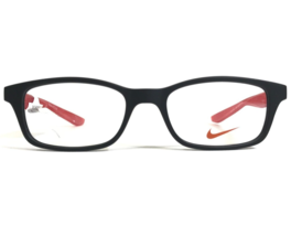 Nike Kids Eyeglasses Frames 5005 006 Black Matte Clear Red Rectangular 46-16-125 - £22.20 GBP