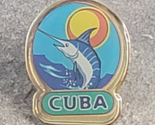 Cuba Deep Sea Fishing Souvenir Vintage Travel Lapel Hat Pin - $9.99