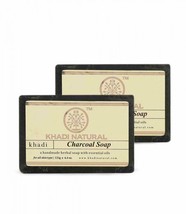 Lot of 2 Khadi Natural Herbal Charcoal Soaps Ayurvedic Skin Face Body Care AUD - £19.38 GBP