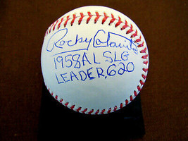 Rocky Colavito 1968 A.L Slg Leader .620 Indians Yankees Signed Auto Baseball Jsa - £235.35 GBP