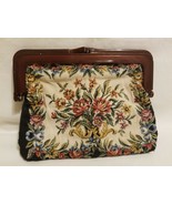 Vintage Clutch Purse / Handbag Hong Kong Made Tapestry Makeup Bag Lucite... - $369.20 MXN