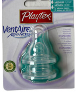 Playtex Reusables VentAire Nipples Silicone 2 Pk MEDIUM Flow 3 + Months - £6.01 GBP