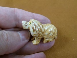 (Y-DOG-HO-51) tan HOUND DOG sit hunting stone carving SOAPSTONE I love dogs - £6.75 GBP