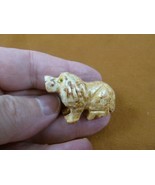 (Y-DOG-HO-51) tan HOUND DOG sit hunting stone carving SOAPSTONE I love dogs - $8.59