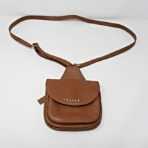 Sundance Leather Mini Crossbody Purse Belt Bag Made in ITALY Soft Brown ... - $636.48 MXN