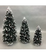 Set Of 3 Byers Choice Snow Capped Christmas Trees - $34.64