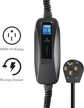 Lectron EV CHARGER NEMA 14-50 240V 40 Amp Level 2 EV Charger with 15ft Extension - £216.53 GBP