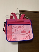 Snoopy, pink, backpack bag three-way - $32.33