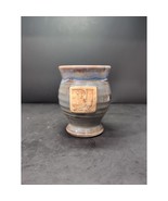 Drip Glazed Pottery Mug, Coffee Potbelly Mug, Stamped Pottery Mug, Signe... - $338.70 MXN