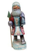 Russian Handmade and Hand Painted Father Frost Walking w/ His bag of Toys - £56.52 GBP