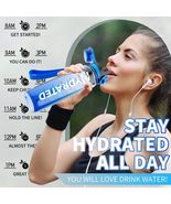 All-New 32 oz Water Bottle, Motivational Water Bottles with Time Marker-... - £36.84 GBP