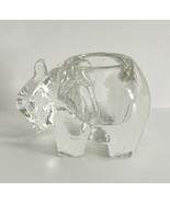 Elephant Candle Holder Glass New OB Vintage 90s Tea Light 4 x 3&quot; - $20.98