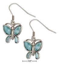 Sterling Silver Larimar Butterfly Earrings - £102.87 GBP