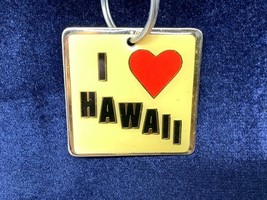 Vintage Souvenir Keyring I Love Hawaii Keychain Aloha Ancien Porte-Clés Islands - £6.94 GBP