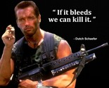 1987 PREDATOR MOVIE QUOTE IF IT BLEEDS WE CAN KILL IT PUBLICITY PHOTO AL... - €7,27 EUR+