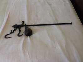 old antique cast iron primitive barn scale balance weight animal meat fa... - €129,66 EUR