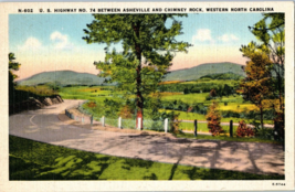 US Highway NO 74 between Asheville and Chimney Rock North Carolina Postcard - £4.03 GBP