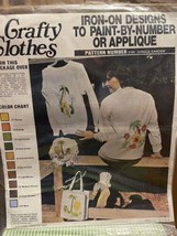 Vintage 1970&#39;s Iron-On Crafty Clothes Designs to Paint 2189 &quot;Jungle Garden&quot; - £7.58 GBP