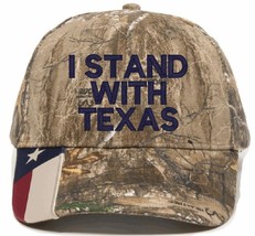 Stand with TEXAS Adjustable Embroidered Hat with Texas Flag Brim - $24.99