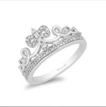 Enchanted Disney Fine Jewelry Sterling Silver With 1 Ct Diamond Snow White Ring - £57.22 GBP