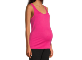 Time and Tru Women&#39;s Maternity Tank Top Shocking Pink Size L (12-14) - £12.45 GBP