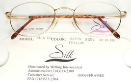 New Silk 102 Sy Satin Yellow Eyeglasses Glasses Metal Frame 49-18-135mm - $17.82