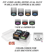 Andis Premium Metal Clip Guide Comb Set&amp;Ultra Edge 10 Blade*Fits Ag,Agc Clipper - £58.70 GBP