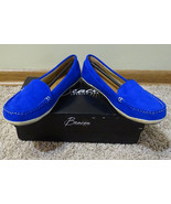 NEW w/BOX BEACON JEANNIE COBALT BLUE SILKO MICRO SUEDE FLATS SHOES LOAFER 6.5W - $12.86