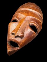 Hand Carved Wood Mask 12 x 6&quot; Haiti African Tribal Ethic Haitian Folk Art - $523.43 MXN