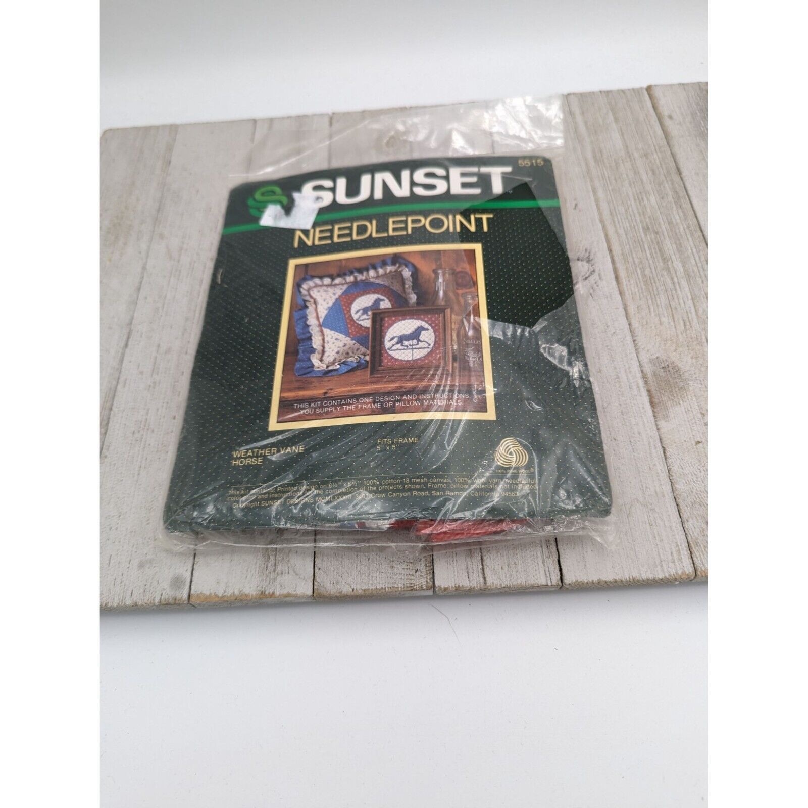Sunset Designs Cross Stitch Kit #5515 Weather Vane Horse 5"X5" - $9.98