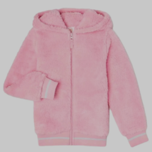 Wonder Nation Girls Sherpa Full Zip Hoodie Size SMALL 6-6X Pink Metallic... - $19.34