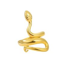 Snake Rings For Women Men Stainless Steel Gold Ring Punk Fashion Aesthet... - £19.98 GBP