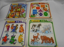 Vintage lot of 4 Sharp Frame Tray Puzzles ages 2-5   1996 Patch Pals  - $13.99