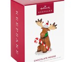 2022 Hallmark Keepsake, CHOCOLATE MOOSE Candy Cane Ornament - $14.01
