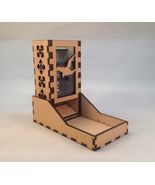 Raven Dice Tower &amp; Tray Neon Blue Acrylic Window COMPACT DESIGN Laser Cu... - $29.69