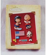 VINTAGE 2004 Hallmark Peanuts Games Christmas Ornament Set Charlie Brown... - £11.67 GBP