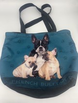 French Bulldog purse With Paw Prints 13&quot; X 10&quot; - £24.05 GBP