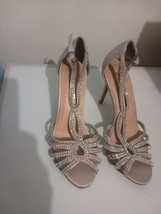 KURT GEIGER Miss KG Grey/silver Strappy Heels Size 5 EU 38 with Delicate... - $45.00