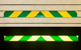 School Bus Yellow &amp; Green Reflective Chevron Panel Oralite V98 Custom De... - £53.77 GBP+