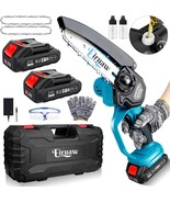Mini Chainsaw, 6 Inch Electric Chainsaw Cordless,Rechargeable Battery Po... - $41.99