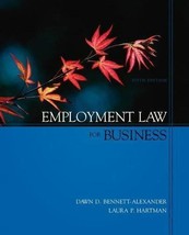 Employment Law for Business by Bennett-Alexander, Dawn, Hartman, Laura - £14.24 GBP
