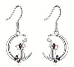 Raccoon siilver moon earrings - £11.10 GBP