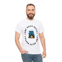 camp relax repeat camping lovers gift Unisex Heavy Cotton Tee - $17.76+