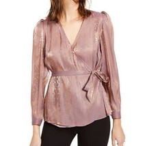 INC Womens Plus 3X Pale Mauve Reflective Snake Long Sleeve Blouse Top NWT AZ20 - £32.95 GBP