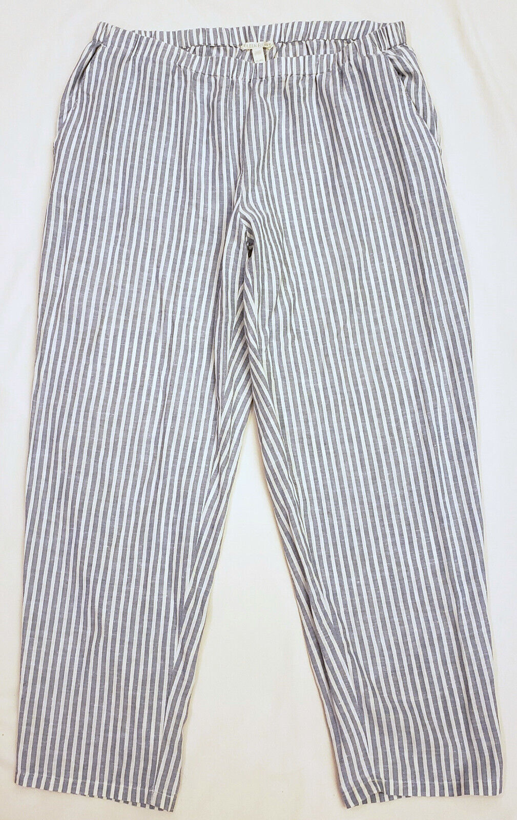 Primary image for Eileen Fisher Comfort Lightweight Tapered Pants Sz-PL Multicolor Stripe