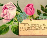 Victorian Trade Card N. D. Stoops &amp; Co. Sewing Machines Philadelphia, PA... - $14.80