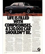 1980 BMW 733i Luxury Sedan Vintage Print Ad German Car 80s Man Cave Wall... - $10.97