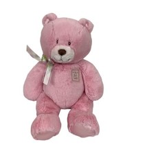 Kids Preferred My First Teddy Pink Satin Pads 15&quot; H KP Multicolored Ribbon - £14.91 GBP