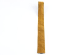 Vintage 50s 60s Rockabilly Distressed Worsted Wool Silk Square Neck Tie USA Gold - £15.46 GBP